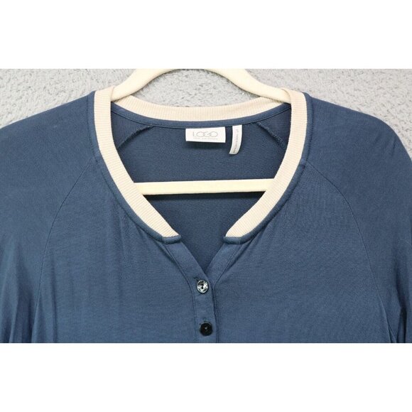 LOGO by Lori Goldstein Long Sleeve Tunic Top-Size Small-Pockets-Lagenlook-BOHO - Picture 5 of 12